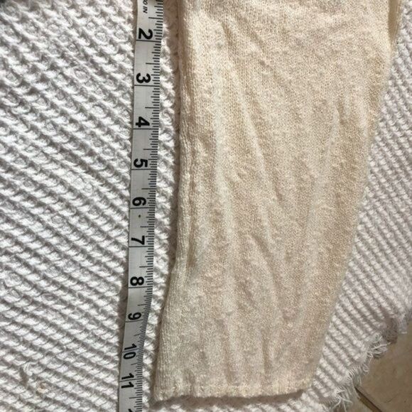 Two by Vince Camuto Cream and Black Open Front Cardigan Geometric Lightweight - Picture 8 of 8